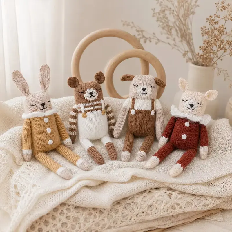 Knitted Cute Animals Doll - Newborn Photography Props - Image 3